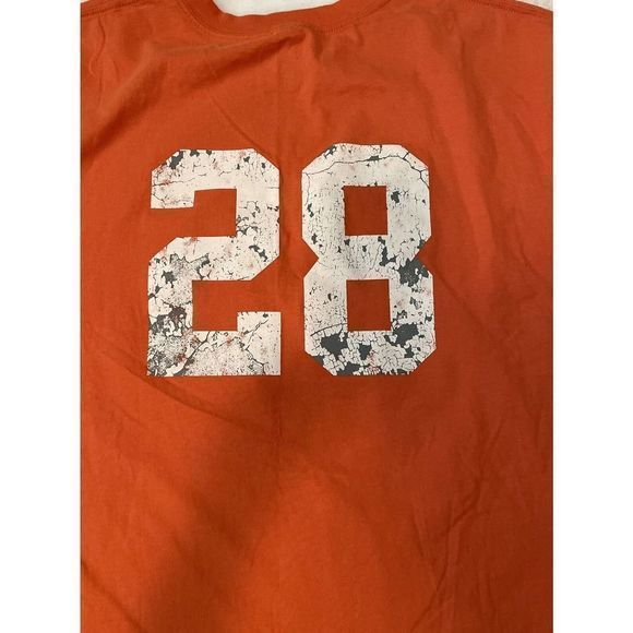 Disney Parks Mickey Mouse Vintage Style 2-Sided T-Shirt XXL Orange Distressed - Picture 6 of 6